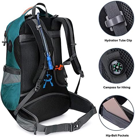 G4Free Hiking Backpack 50L Waterproof Backpack with Rain Cover for Mountaineering Travel Camping Trekking Outdoor Sports for Men Women