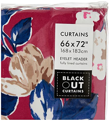 Catherine Lansfield Canterbury Easy Care Eyelet Curtains Plum, 66 x 72 Inch