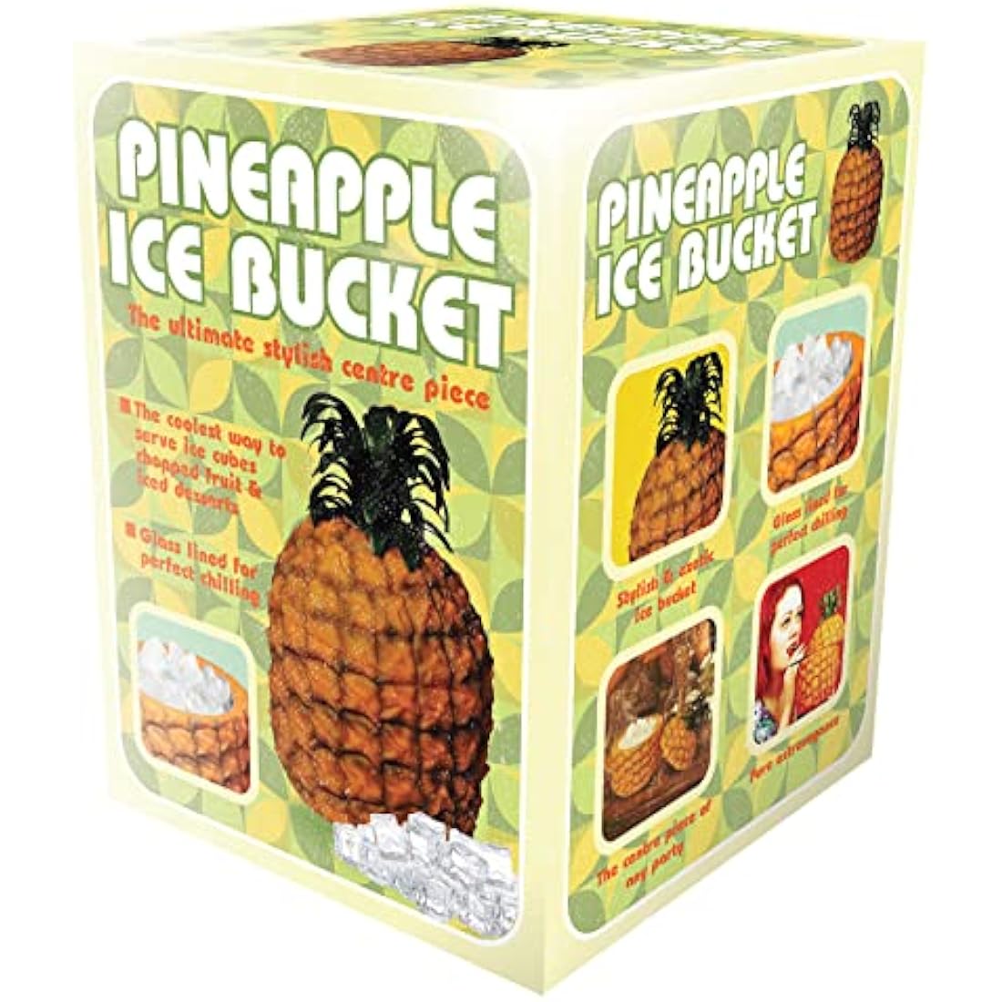 Bar Bespoke Retro Pineapple Ice Bucket - Vintage Plastic Pineapple Shaped Centrepiece