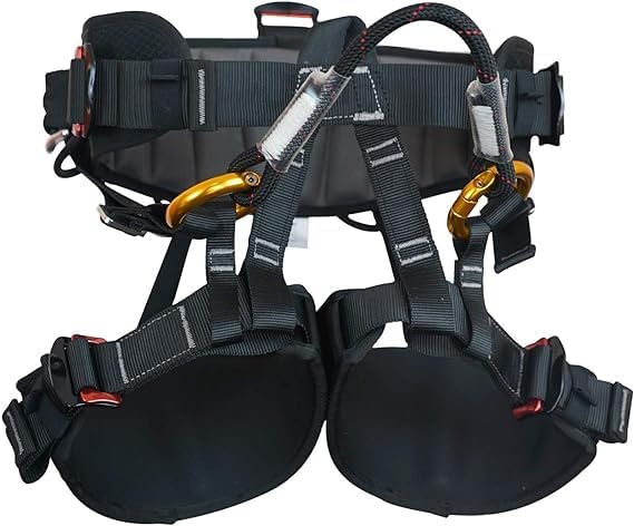 Climbing Harness, Half Body Tree Climbing Harness Men,Thicken Widen Protect Waist Safety Harness for Arborist Harness,Working Rescuing at Height Safety Belt Harness