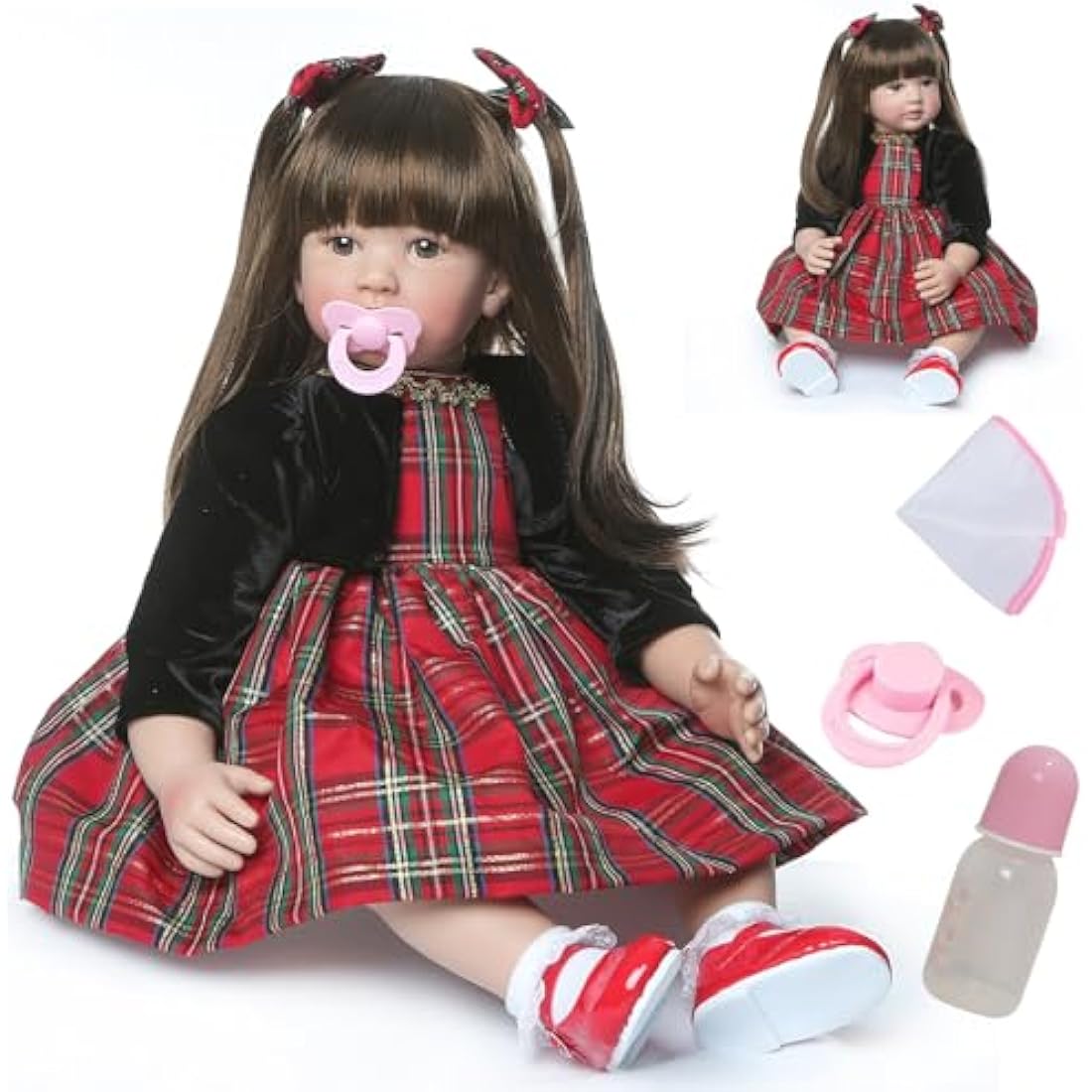 ZIYIUI Realistic Reborn Baby Dolls 24 Inch 60 Cm That Baby Looks Real Doll Soft Silicone Vinyl Reborn Girl Toddler Birthday Gift Toys