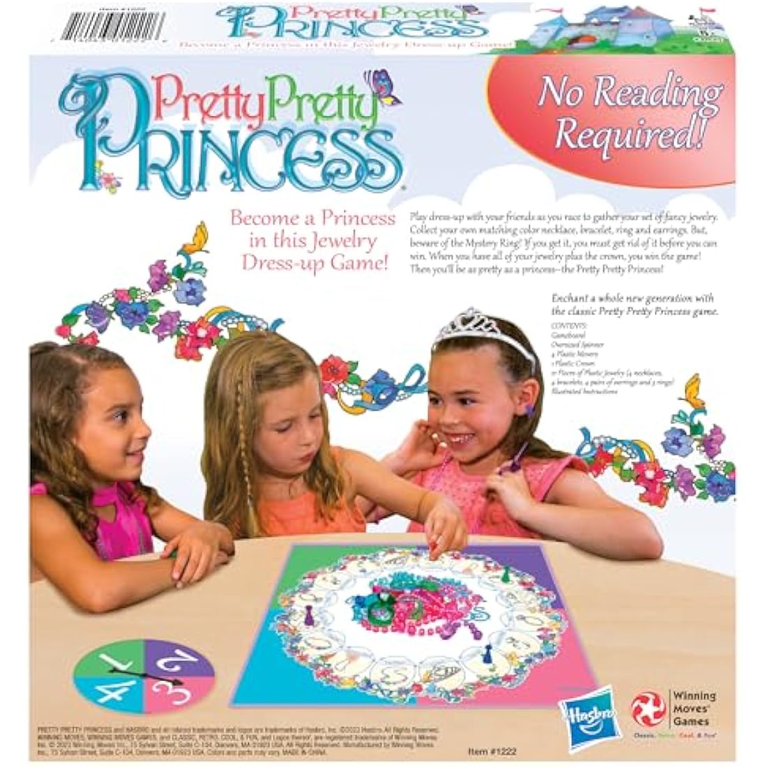 Pretty, Pretty, Princess with 1990's Artwork by Winning Moves Games USA, a Delightful Jewelry Dress-Up Game for 2-4 Players, Ages 5 and Up (1222)