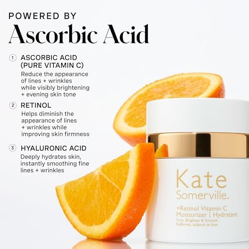 Kate Somerville Retinol Vitamin C Moisturiser - Anti-Ageing Vitamin C Overnight Face Cream, Retinol Night Skincare, 50ml