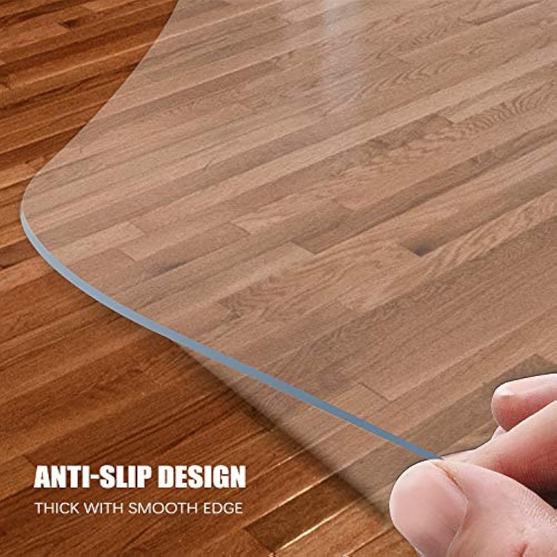 Kuyal Clear Chair mat for Hard Floors 90x120cm (3'x4') Transparent Floor Mats Wood/Tile Protection Mat for Office & Home
