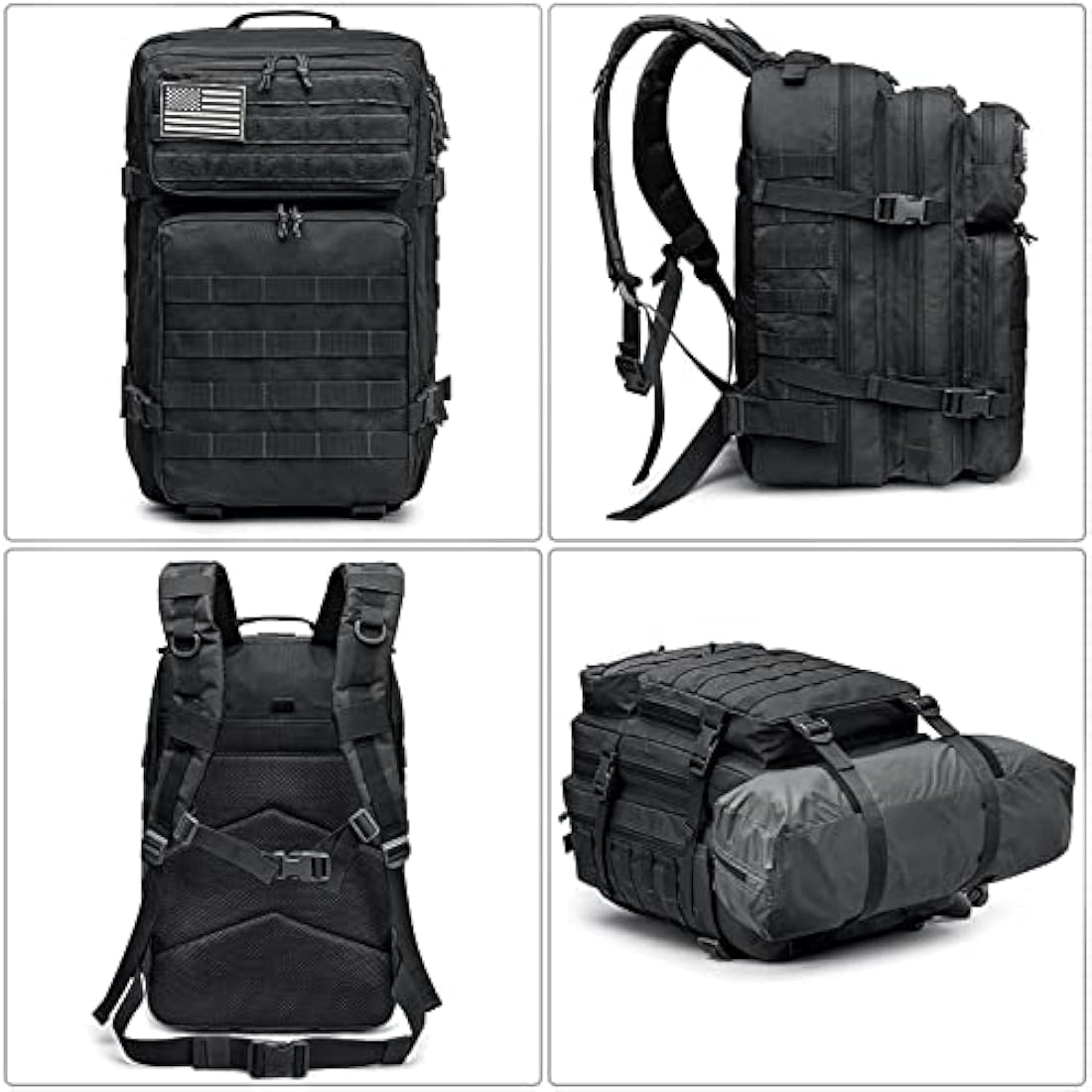 G4Free 40L Molle Backpack Large Pack Molle Shoulder Bag Rucksacks Daypack for Outdoor Hiking Camping Trekking Hunting