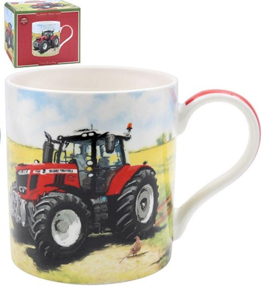 Tractor Design (red  ) Fine China Mug