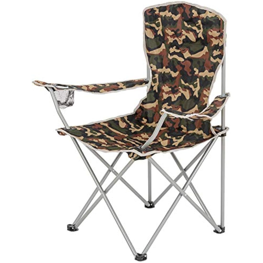 Highlander Camping Chair - Compact & Lightweight Folding Chair, 2.2kg, Portable Chair for Outdoors, Durable Steel Frame Arm Chair with Cup Holder