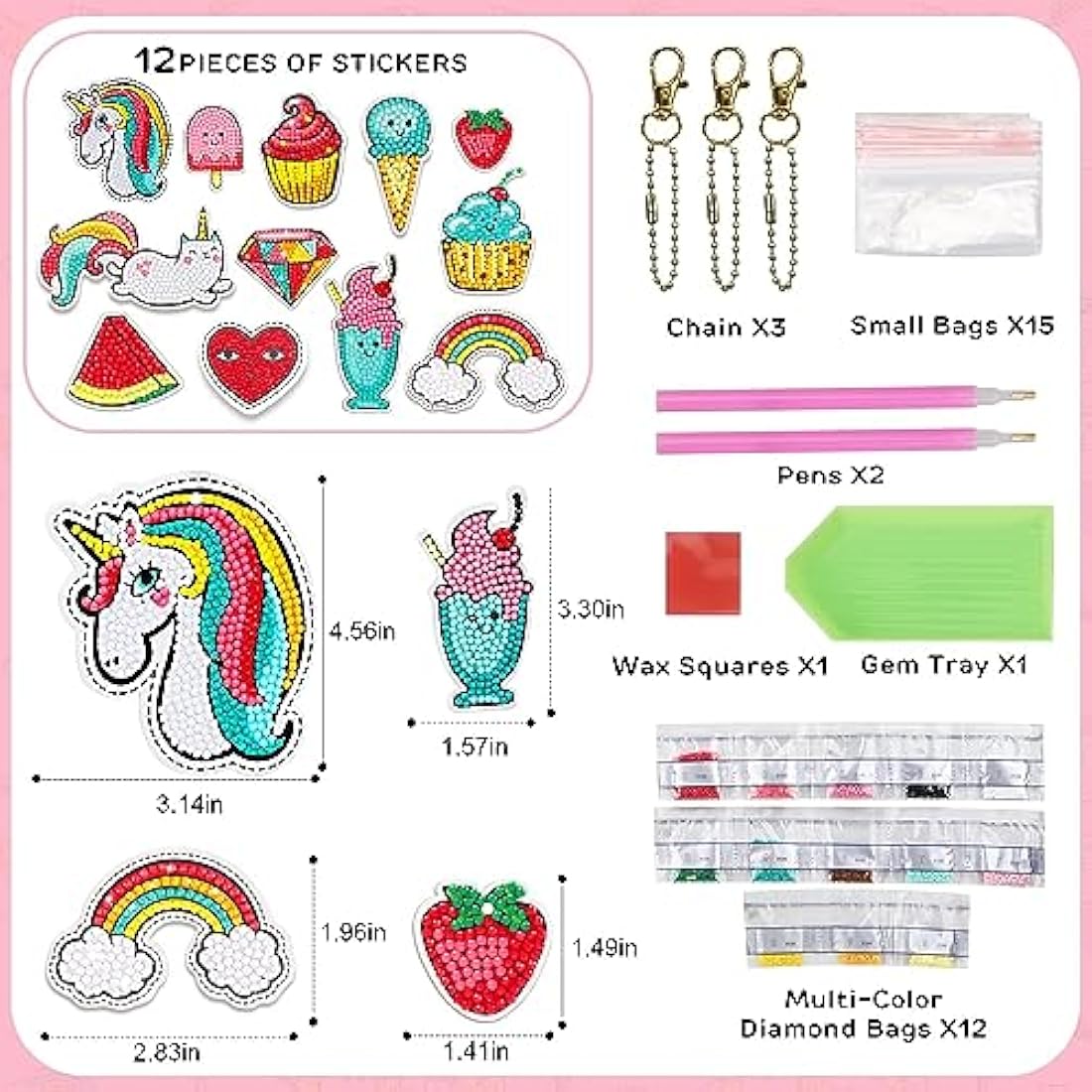 Gifts for 5 6 7 8 9 10 Year Old Girls: Birthday Presents - DIY Diamond Keychain Arts Craft Mosaic Kits Toys for Girl - Easter Gifts for Kids - Daughter, Big Sister, Niece, Granddaughter Teen Girls