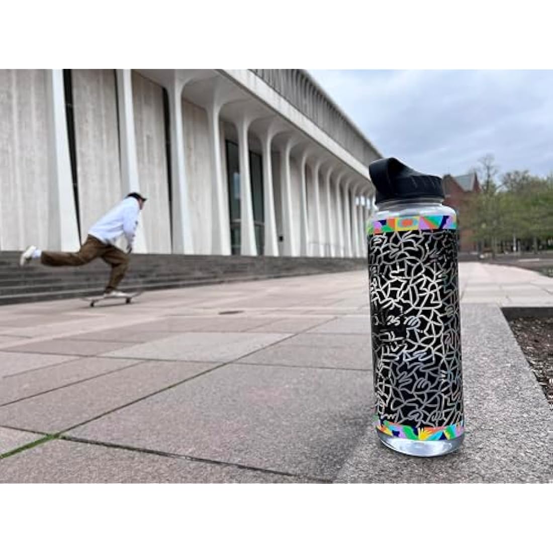 Epic Water Filters Nalgene OG Water Bottle with Filter, USA Made, BPA Free, Removes 99.99% Tap Water Contaminants, Forever Chemicals, Asta Art, 48 oz