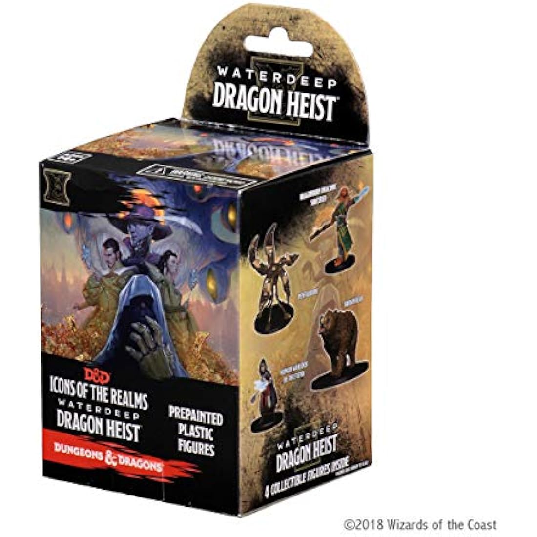 WizKids Dungeons and Dragons Icons of the Realms - Waterdeep Dragon Heist (8 Ct. Standard), Booster Brick, DnD Miniatures