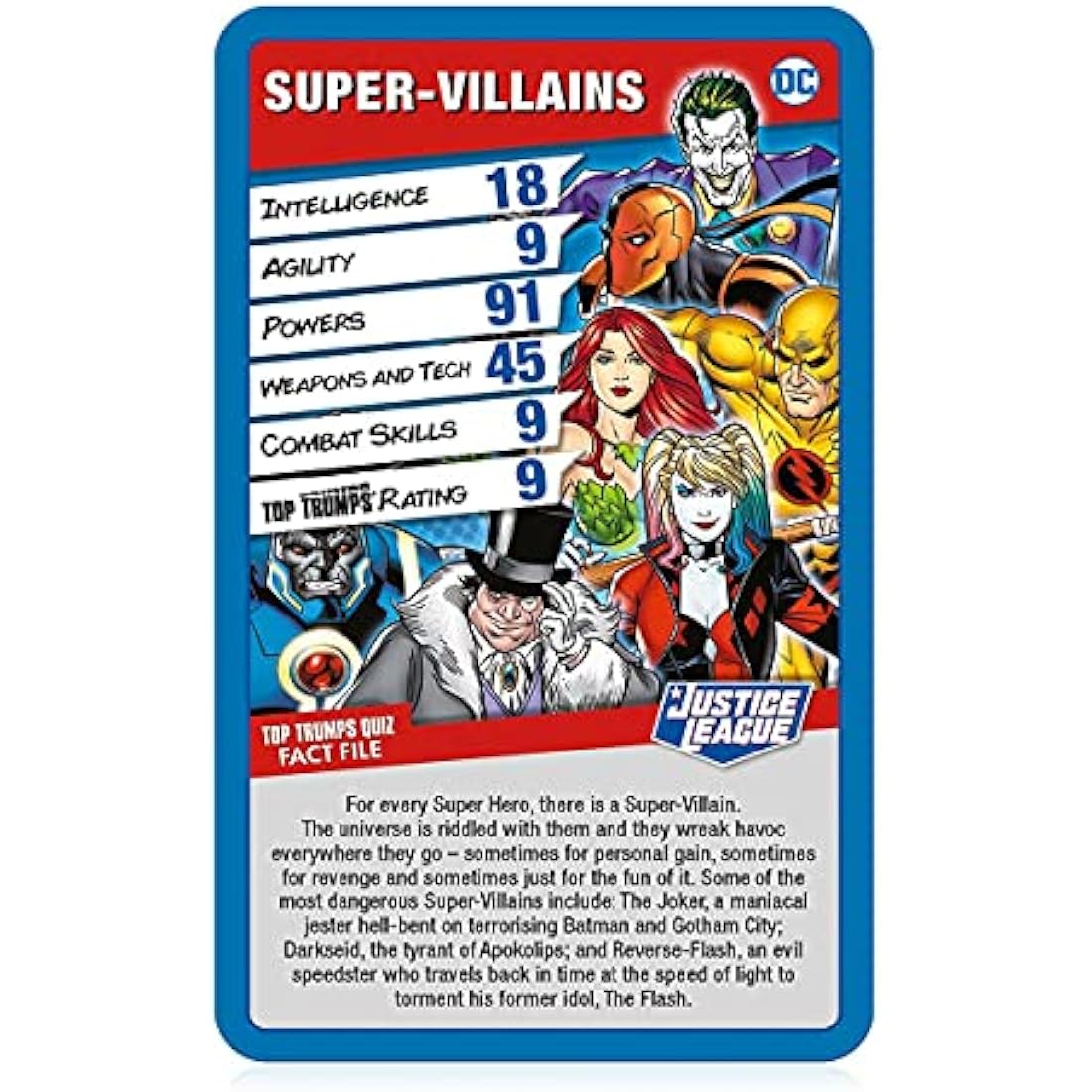Top Trumps Justice League Specials Card Game, play with Superheroes and Villains including Batman, Superman, Wonder Woman, Joker, Poison Ivy and Catwoman, gift and toy for boys and girls aged 6 plus