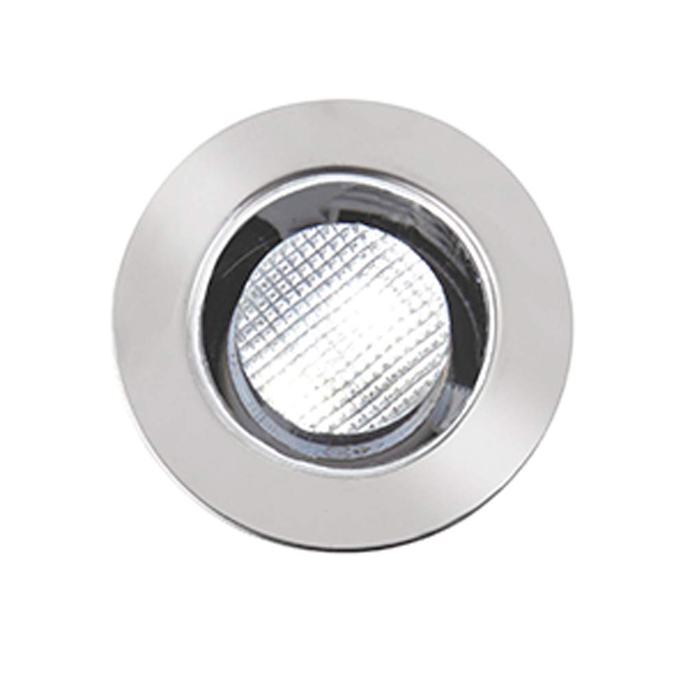 Pack of 10 x Saxby Ikon 30mm Round Polished Stainless Steel Bathroom IP67 Outdoor Recessed Garden Decking Daylight White LED Light Kit