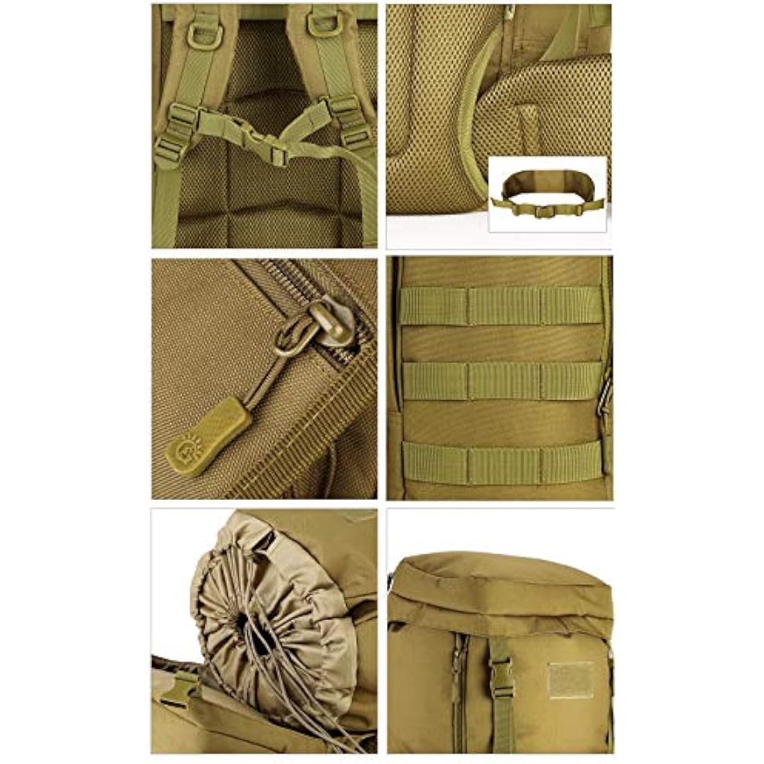 YUHAN Hiking Backpack 85L Large Tactical Backpack Military Army Combat Rucksack Trekking Rucksack MOLLE Backpack