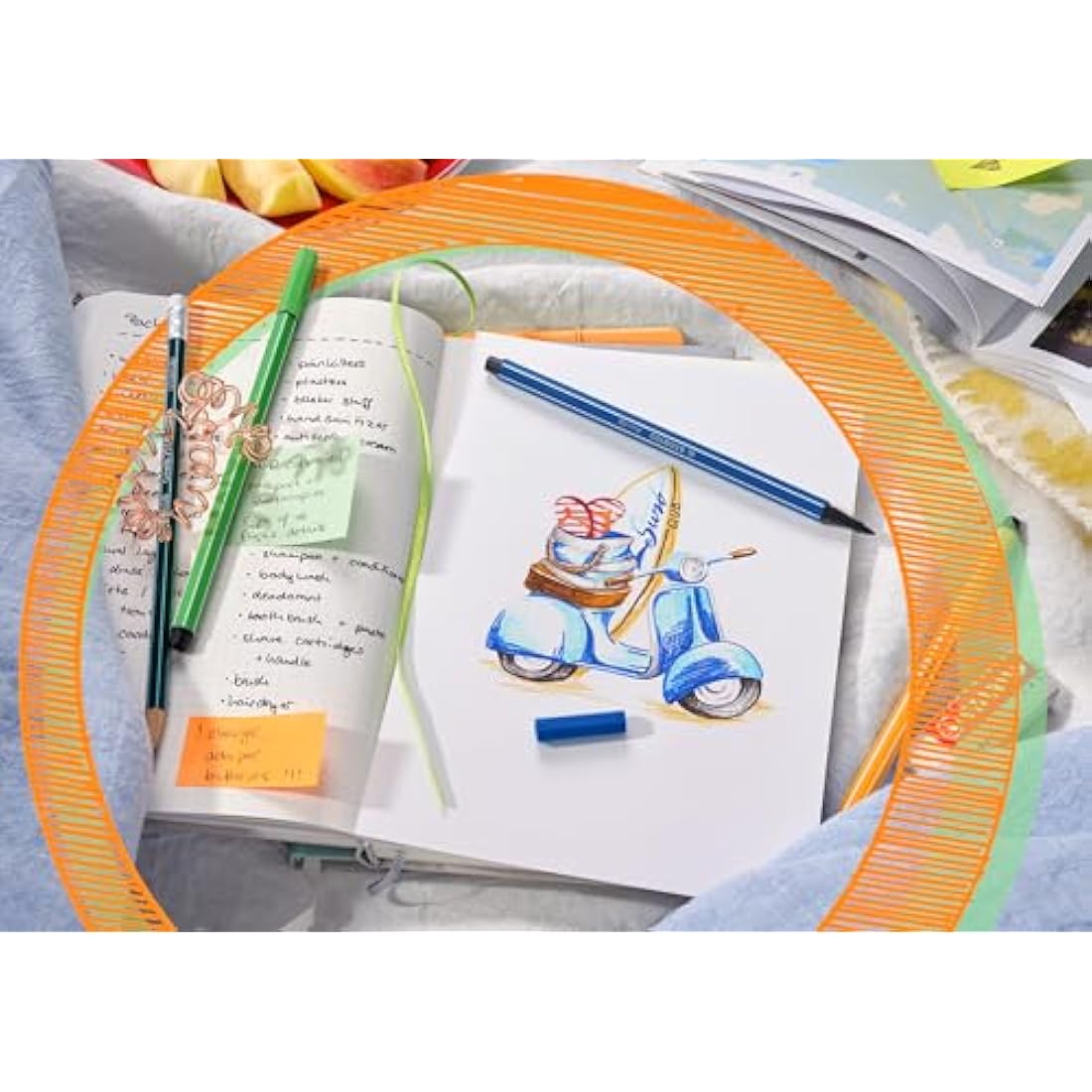 STABILO Pen 68 - Premium Fibre-Tip Pen - Pack of 10 - Eucalyptus