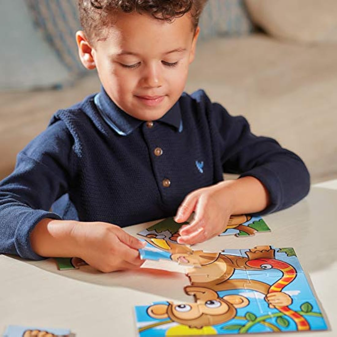 Orchard Toys First Jungle Friends Jigsaw Puzzle, 12-Piece Jigsaws, Two Puzzles in a Box, Perfect For Kids Ages 2+, Develops Hand-Eye Coordination
