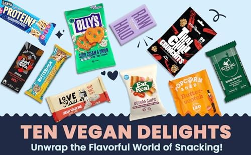Vegan Hamper: Premium Vegan Treats Hamper & Gift Box - Ultimate Vegan Hampers Gift Baskets for Men & Women - Vegetarian Hamper Gifts for Veganuary