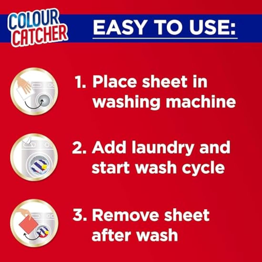 Colour Catcher Max Protect Laundry Sheets, Helps to Prevent Colour Run and Protects Brightness – 120 Sheets