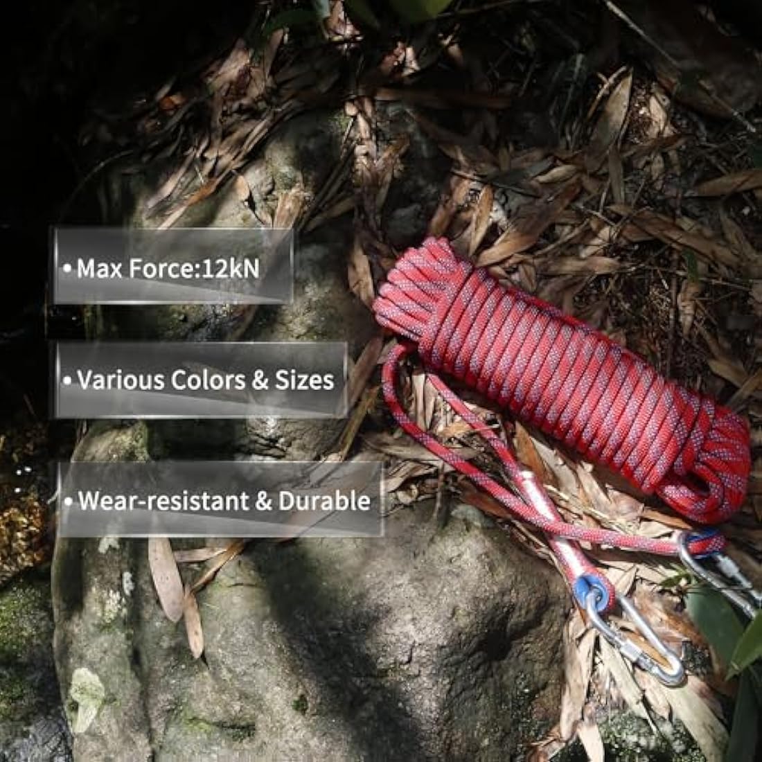 NewDoar 12KN Marine Floating Rope 10mm(3/8in) Accessory Cord Equipment 33FT(10M) 66FT(20M) 98FT(30M) Escape Rope for Boating, Camping, Anchoring, Fishing,Tent Canopy-Red/30M