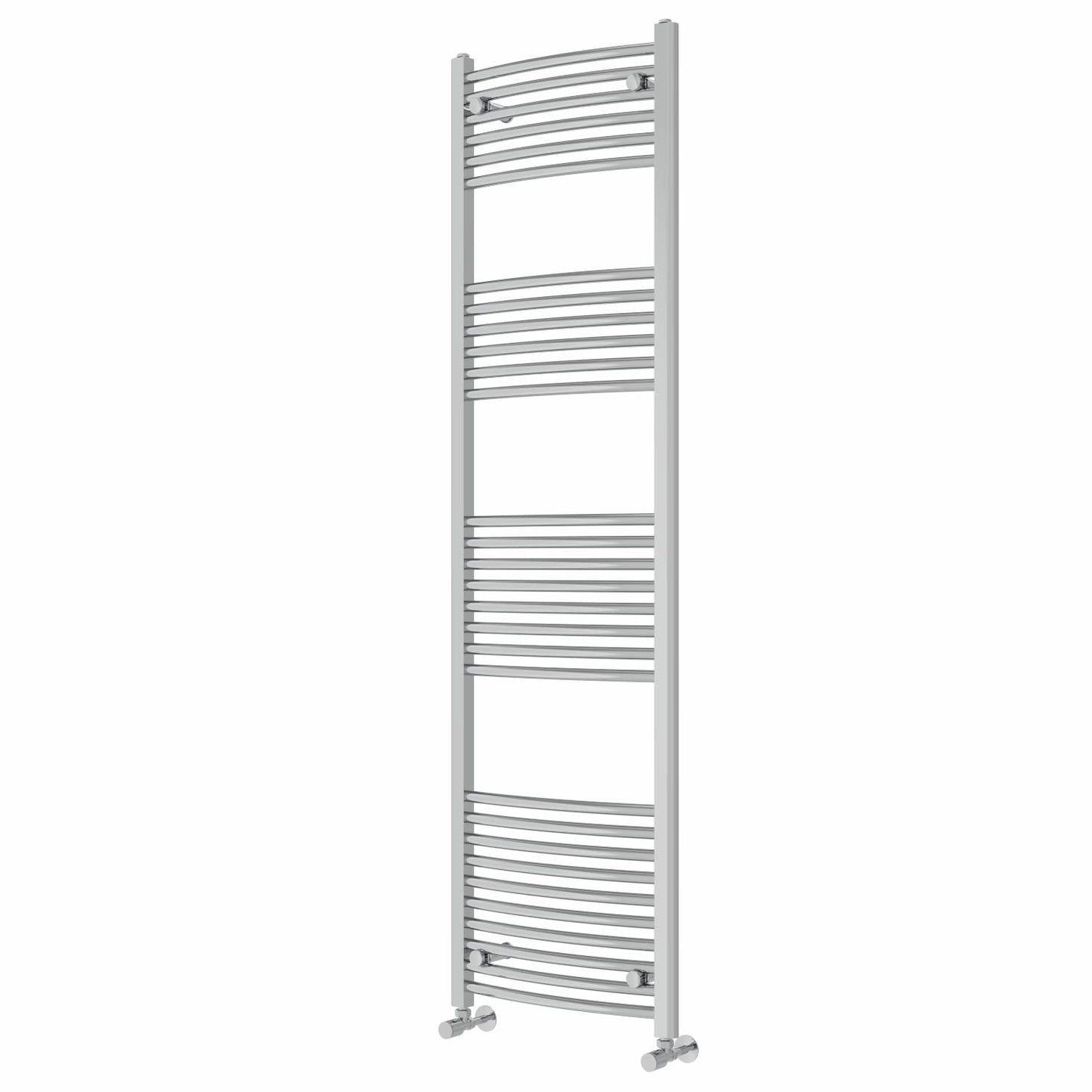 NRG Curved Chrome Bathroom Heated Towel Rail Radiator 1800x500mm