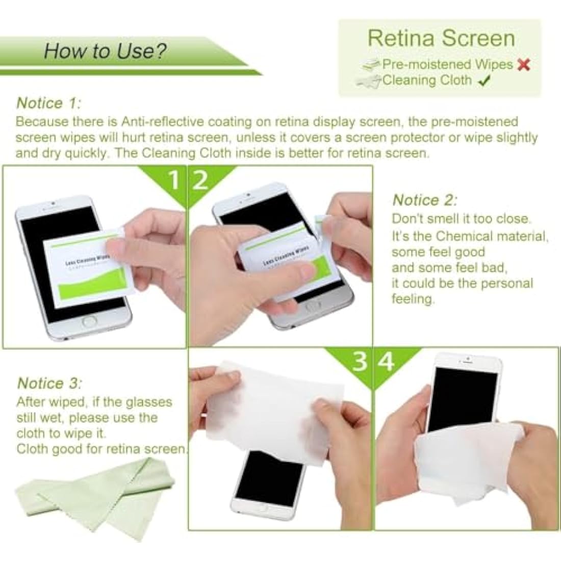 Screen Wipes Individually Wrapped, EOTW 120 Computer Glasses Screen Cleaner Wipes for Monitor/Laptop/iPad/Mobile Phone/LCD TV/Tablet PC/Keyboard Cleaning Kit