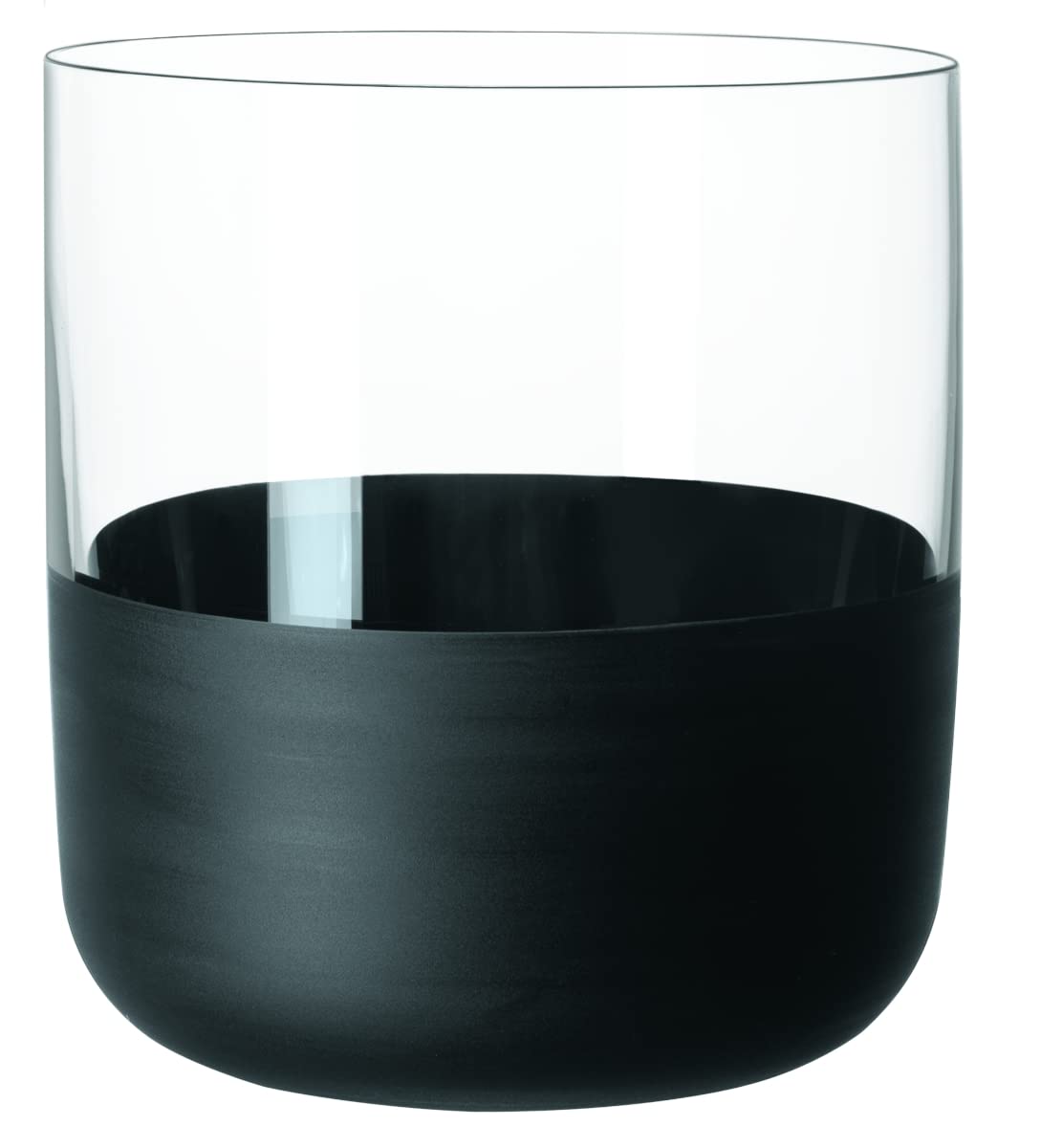 Villeroy & Boch - Manufacture Rock Shot Glass Set/Shot Glass, Set of 4, Crystal Glass with matt Black Base, Capacity 40 ml