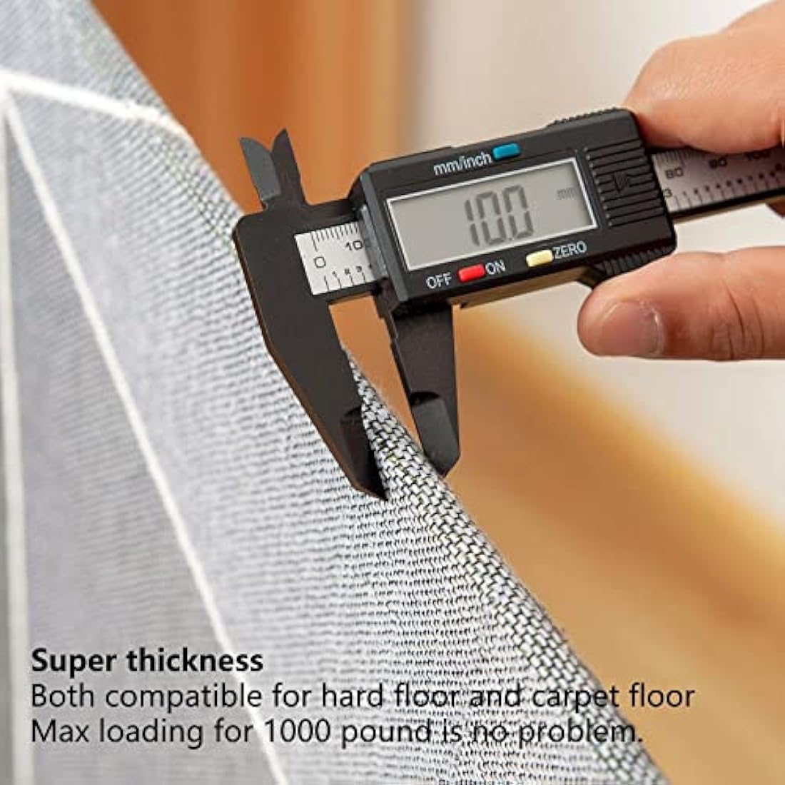 Luxury Chair Mat for Carpeted Floor,Office Chair Mat hardwood floors, 120 X 90cm Multi-Purpose Carpet Protector for Home and Office, protects floors, anti-skidding and stop noise, Style Carrara