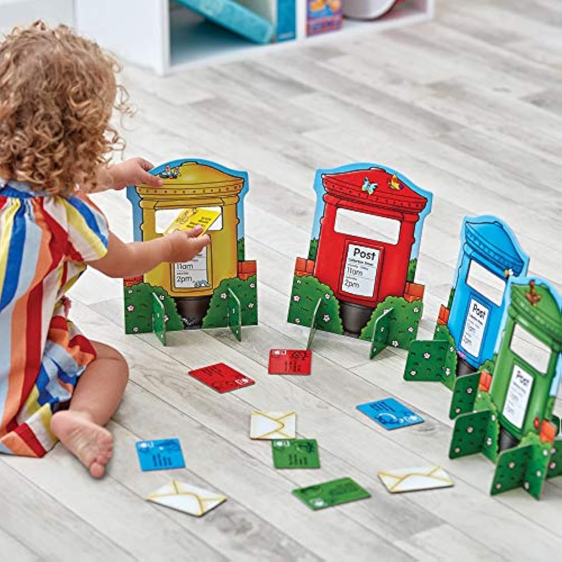 Orchard Toys Post Box Game, A Fun Posting and Matching Game for Learning Colours, Educational, Family Game Perfect for kids from Age 2+
