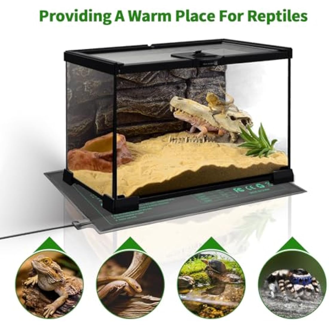RC SLL Seedling Heat Mat 10" x 20.75",Waterproof Plant Hydroponic Heating Mat for Seed Starting,Plant Germination and Reptile with Power-Off Protection（4 Pack）