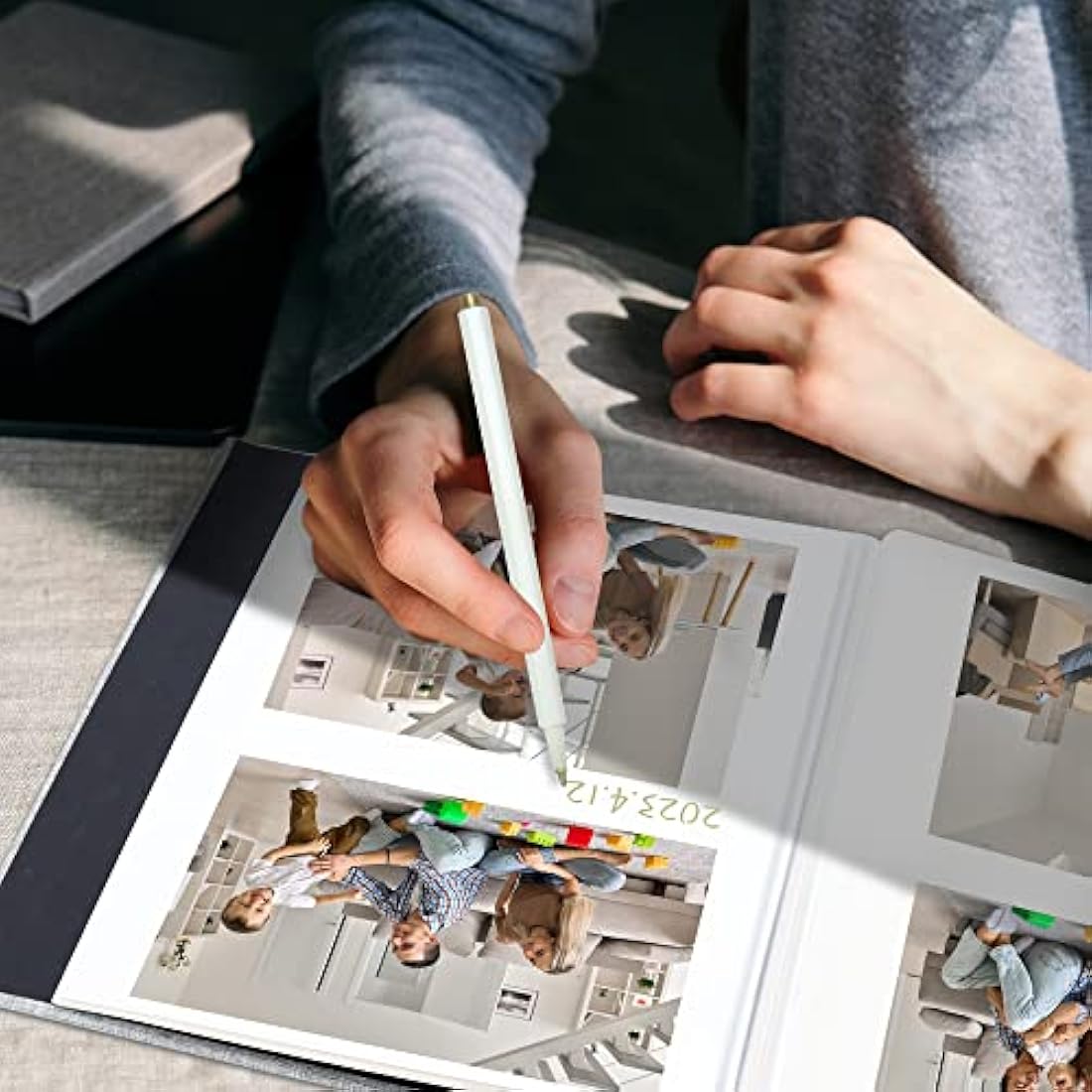 Yopih Photo Album Self Adhesive 10x15 8x13 13x18 15x20 20x25 cm 60 Pages Scrapbook Album DIY Scrap Book with A Pen