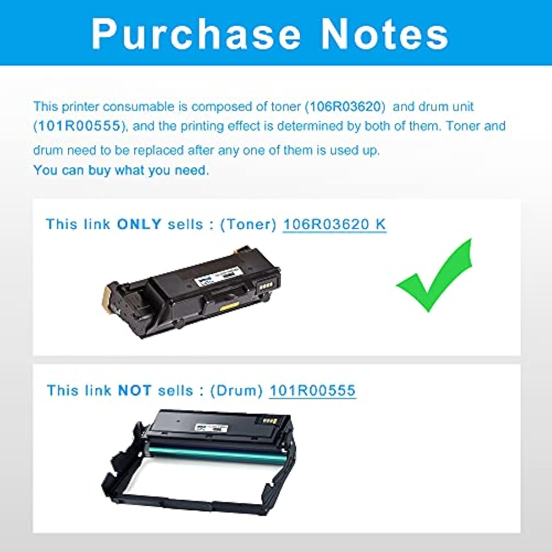 LCL 106R03620 2600PAGES Toner Cartridge Replacement for Xerox 106R03620 for Xerox WorkCentre 3335 WorkCentre 3345 Phaser 3330 (1 Black)