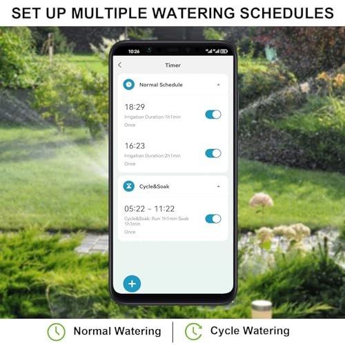 Shrivee Wifi Water Timer, Automatic Watering Timer Irrigation with Brass Inlet, Suitable for Garden/Lawn/Greenhouse/Pet water Fountain (E102B