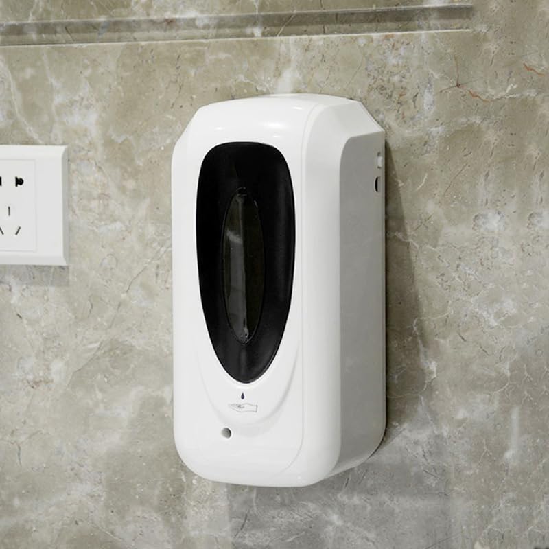 Set of 2 Twinpack Automatic Soap & Sanitiser Dispenser, Wall Fitted,1000ML Refillable, Touchless Motion Sensor Pump for Bathroom, Kitchen, Home,
