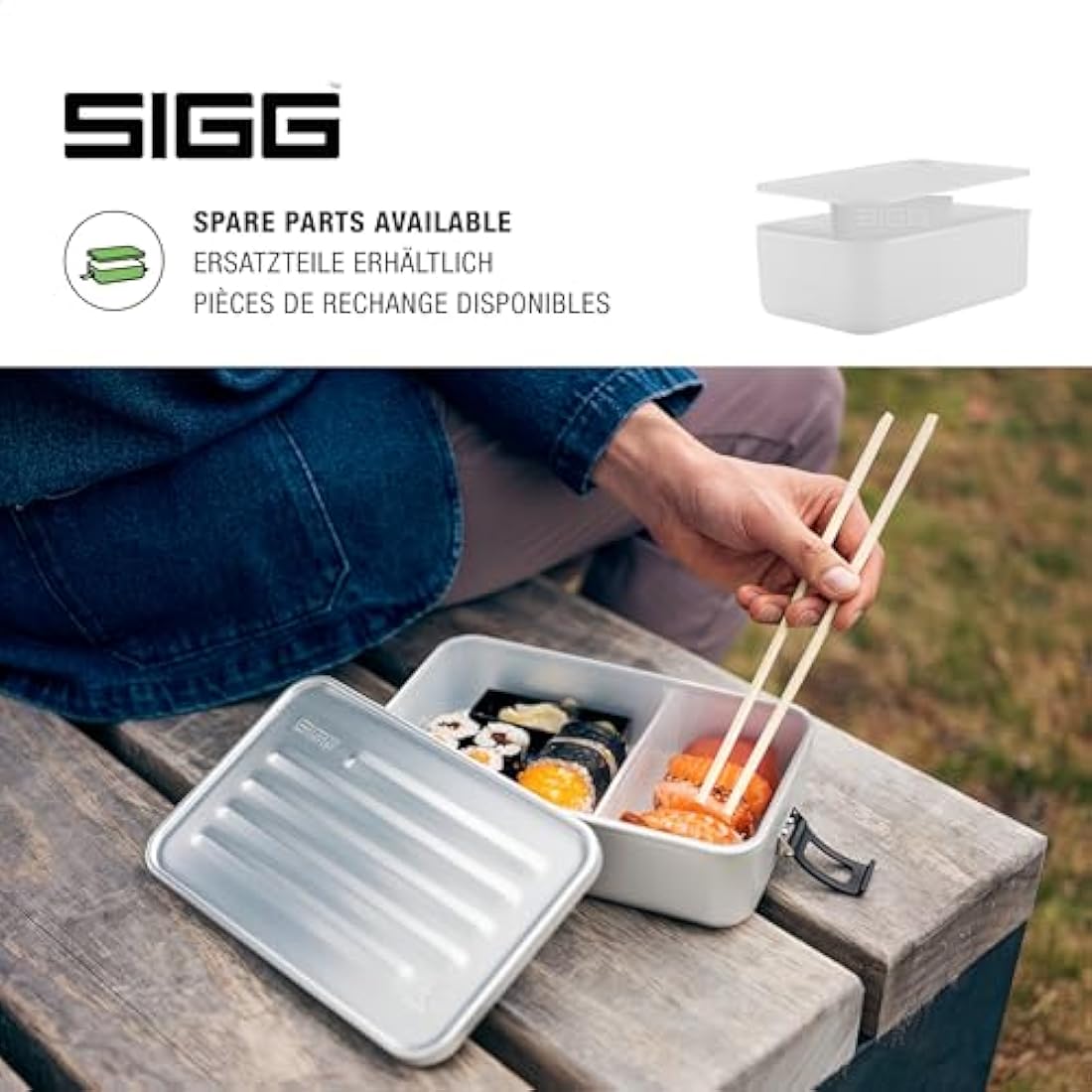 Sigg - Lunch Box Aluminium Plus - with Compartments - Award Winning Design - Dishwasher & Microwave Safe - Leakproof - Featherweight - BPA Free - S/L