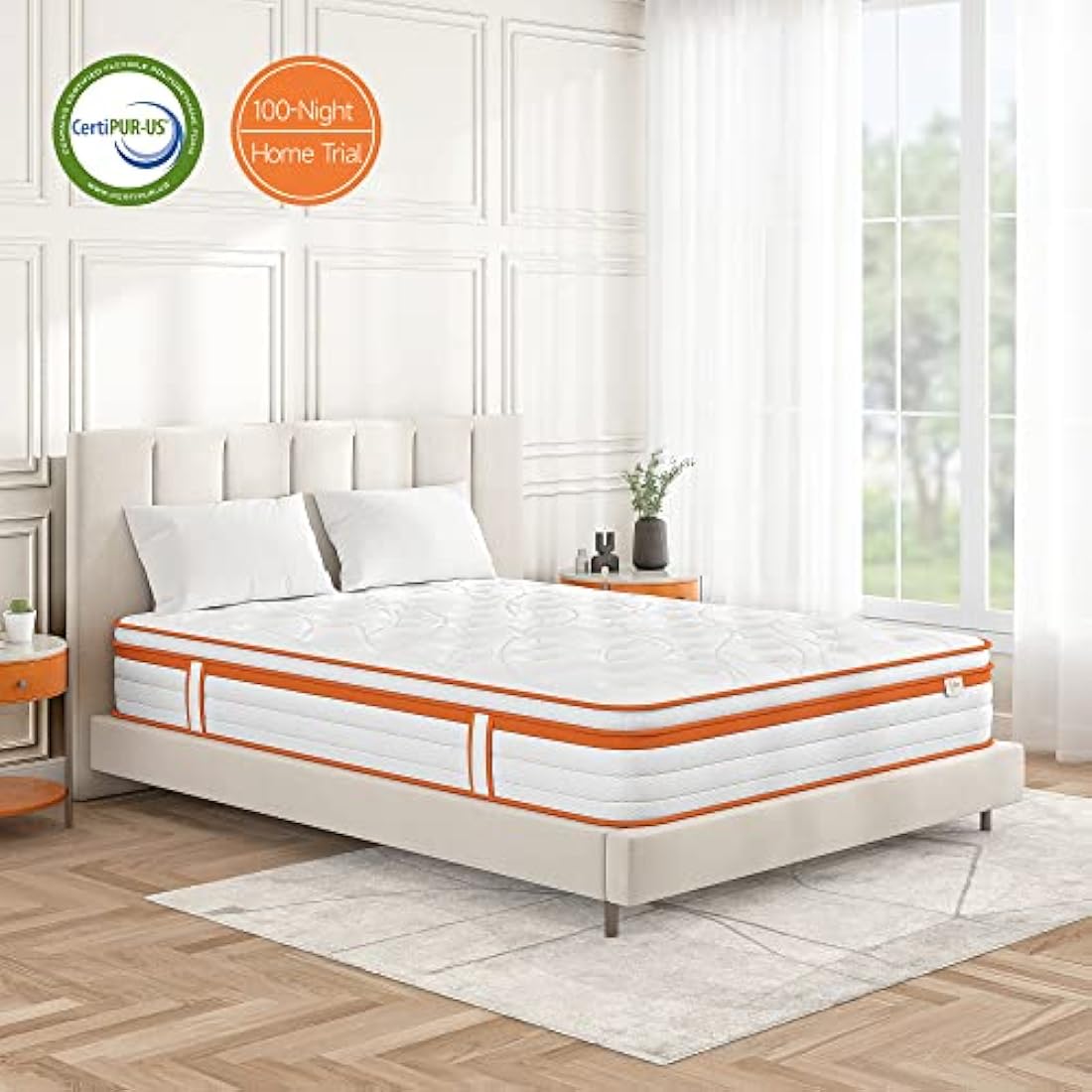 TeQsli Single Mattress 3FT, 10 Inch Gel Memory Foam 7 Zone Orthopedic Single Mattress Pocket Sprungs Wave Foam Hybrid - Medium Firm Motion - Isolation 90x190x25 cm