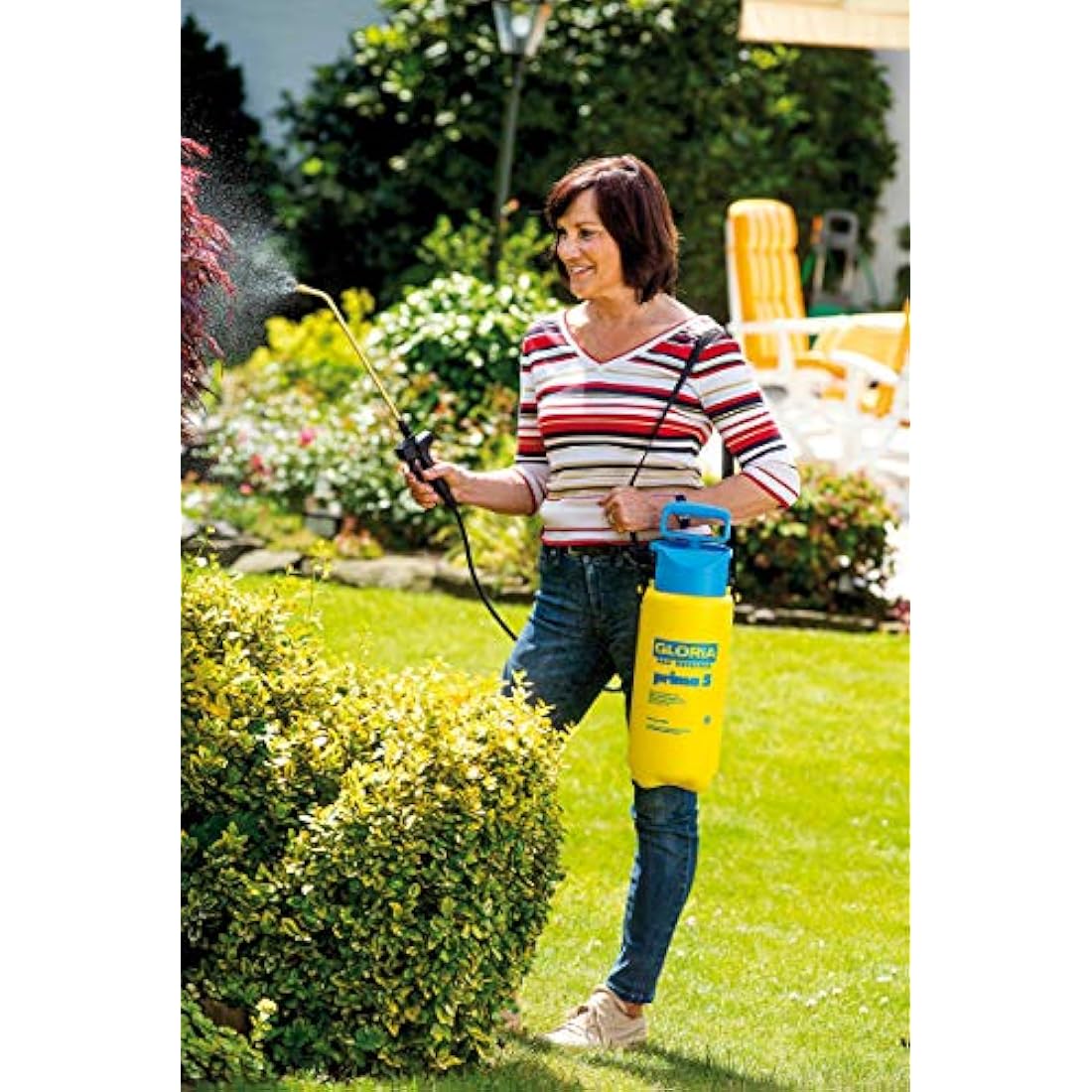 GLORIA Prima 5 Pressure Sprayer | Garden Sprayer/Sprayer for Plant Protection | 5 Litre Filling Capacity | Brass Nozzle