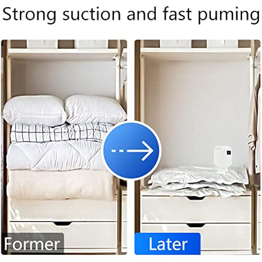 Vacuum Bag Electric Air Pump, 220V 55W Powerful Vacuum Pump for Vacuum Compression Bags, Mini Air Pump for Vacuum Bags (1)