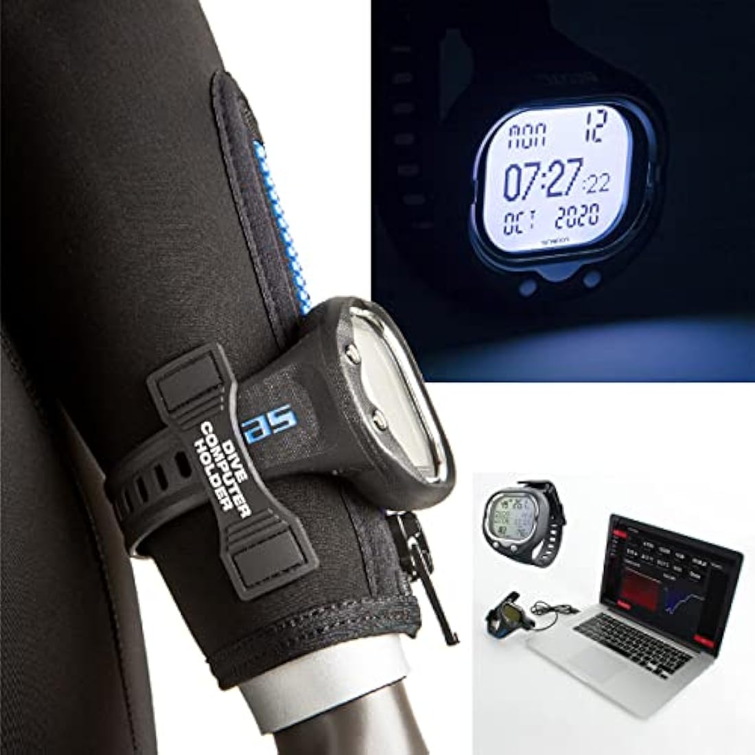 SEAC Screen, Scuba Wrist Dive Computer for 1 or 2 mixes and Freediving mode