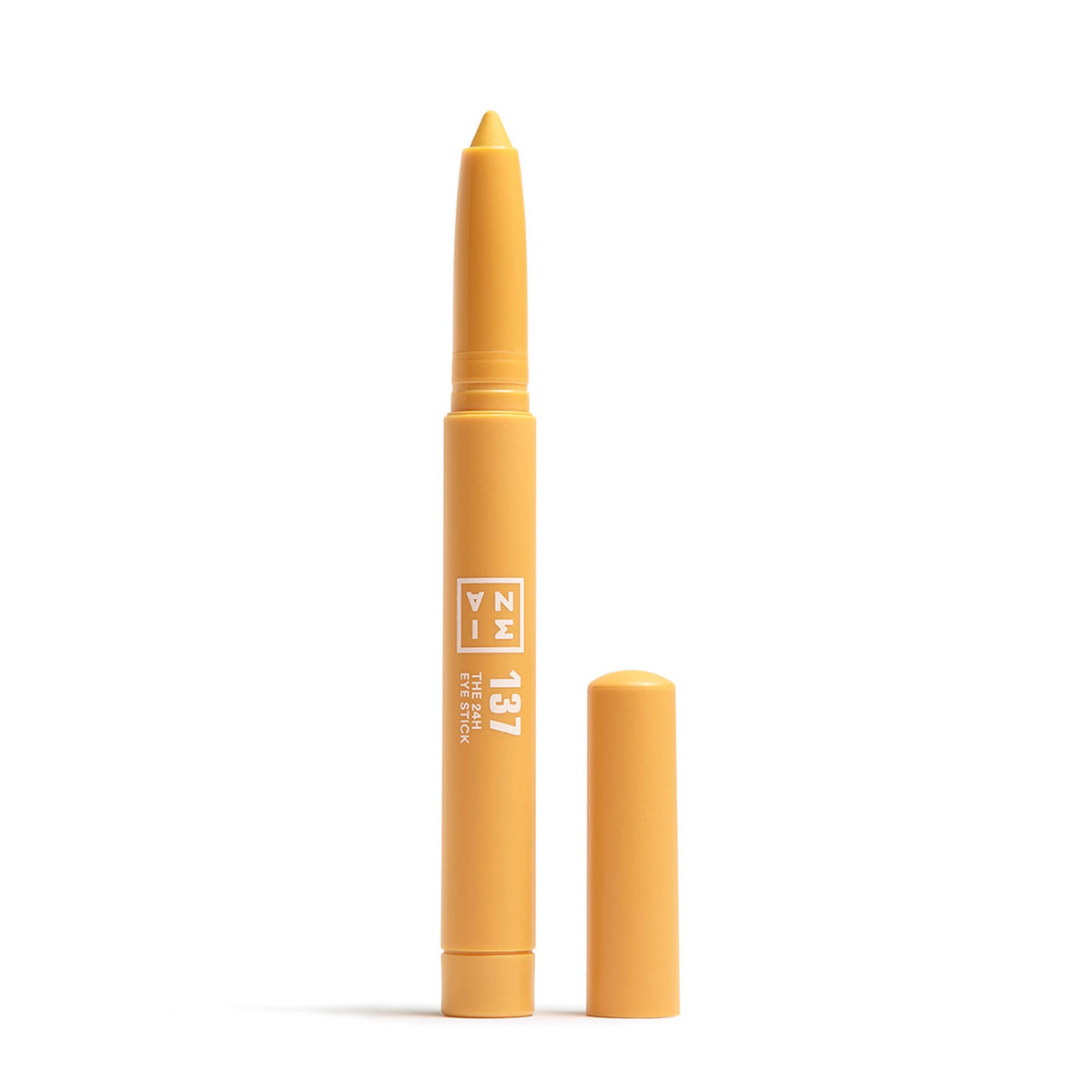 3INA MAKEUP - The 24H Eye Stick 137 - Yellow Eyeshadow Stick with Creamy Texture - 24H Waterproof Eyeshadow with Matte Shimmer & Metallic Finish