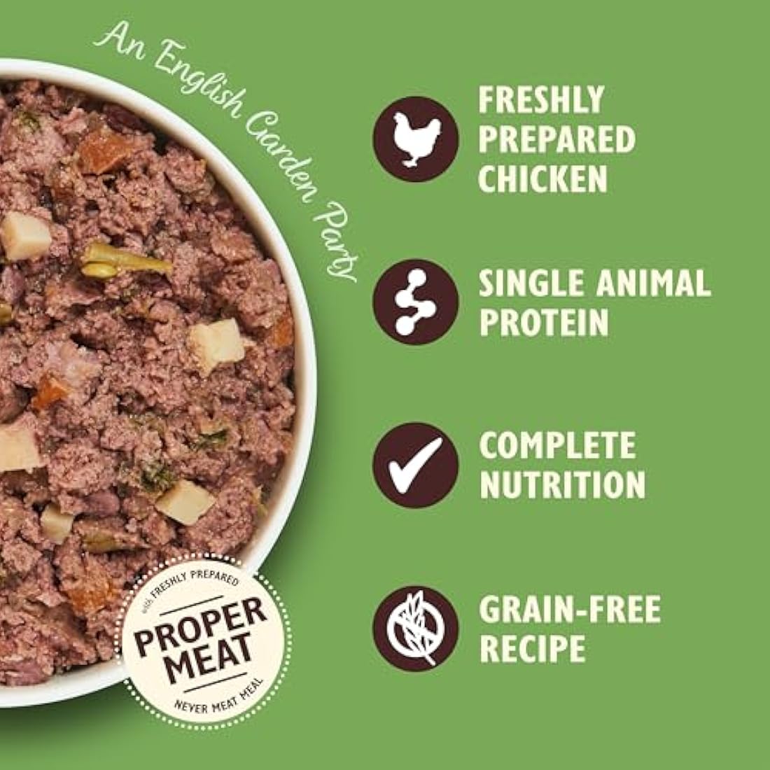 Lily's Kitchen Made with Natural Ingredients Adult Wet Dog Food Tin An English Garden Party 6 x 400g