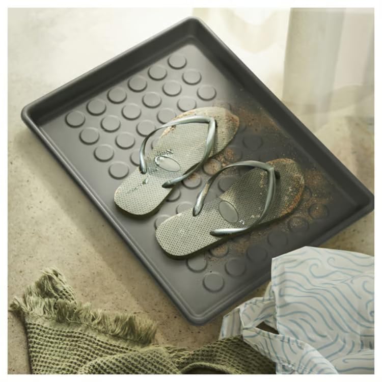 ZYCORE Small Plastic Boot Tray – Waterproof Entryway Drip Shoe Mat