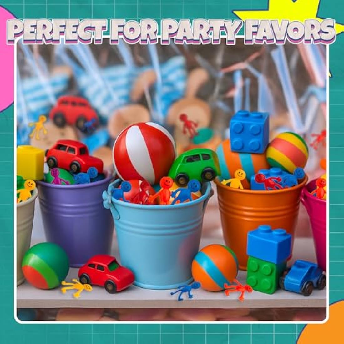 Stretchy Sticky Men (36 Pack) Assorted Fun Colours, A Sticky, Stretchable, Slimy, Gooey Texture, Toy for Stress Anxiety Relief, Great Party Favours, Stocking Fillers