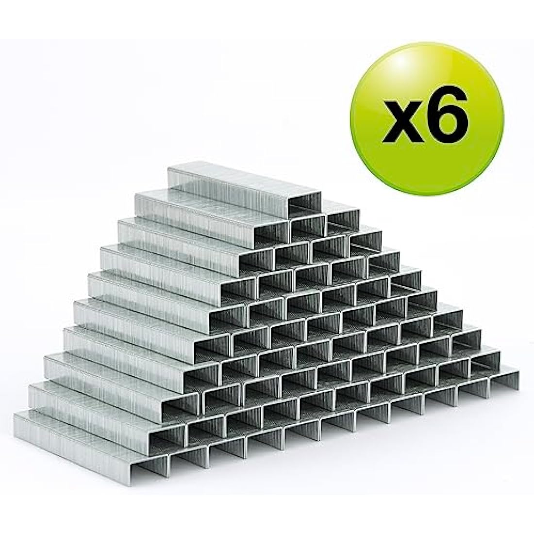 Rapesco 1735 Business Pack: 26/6mm (No.56) Galvanised Staples, 6 Boxes of 5000