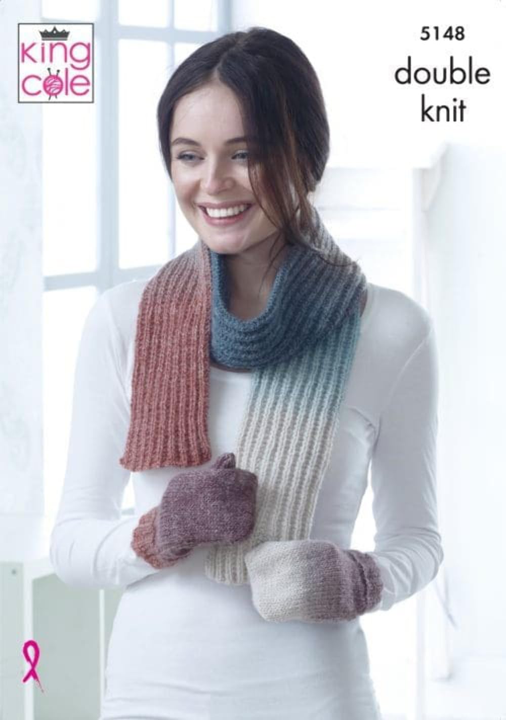 King Cole Curiosity DK Yarn - 150g Cake - 480m - Premium Acrylic Self-Striping Double Knit Yarn for Knitting & Crochet (2900 Summer Haze)