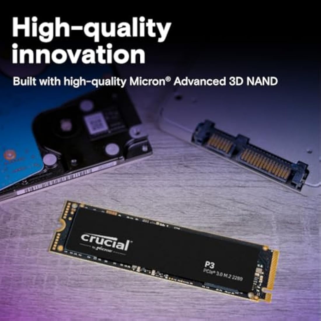 Crucial P3 500GB M.2 PCIe Gen3 NVMe Internal SSD - Up to 3500MB/s - CT500P3SSD8