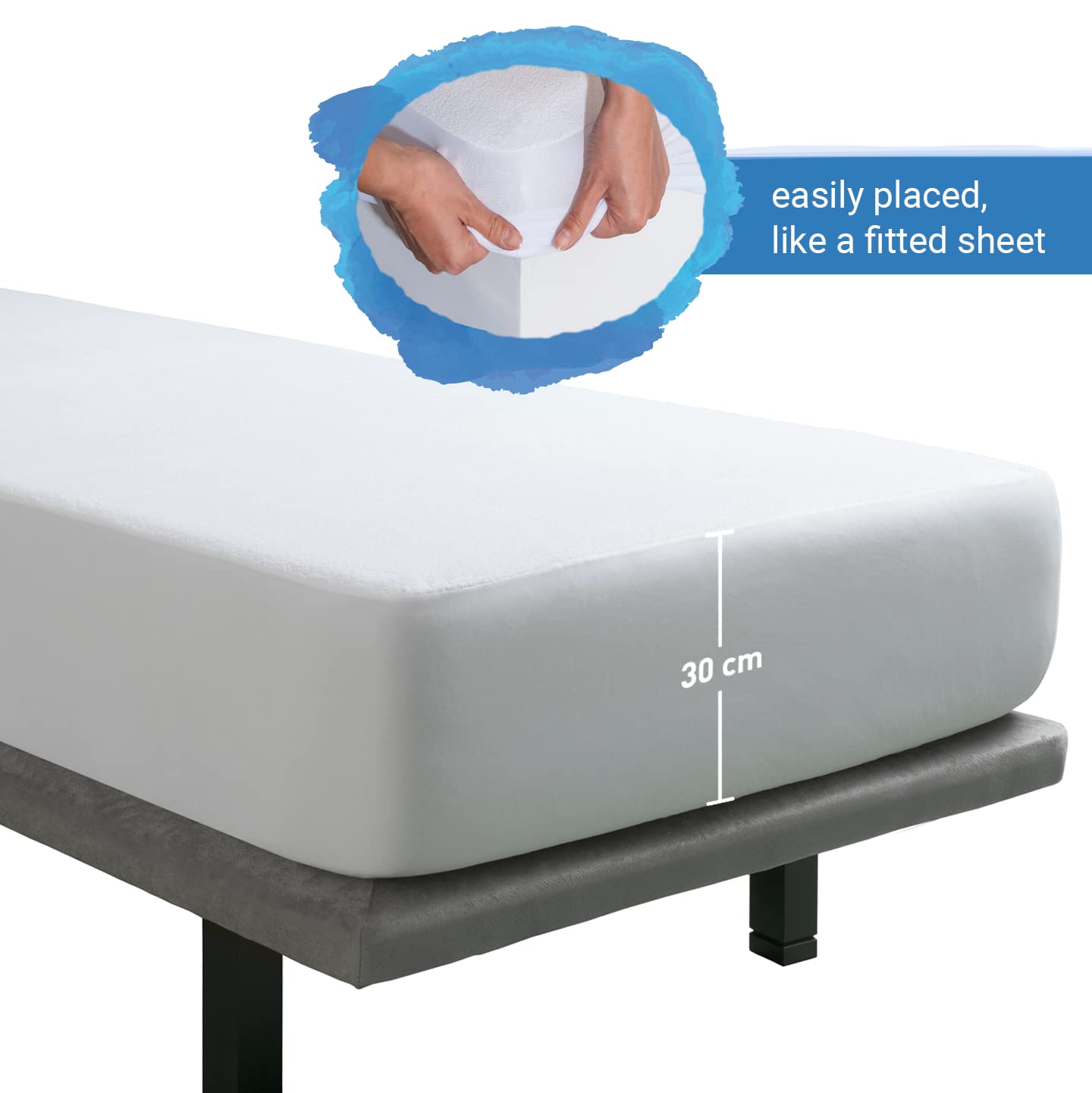 Velfont Mattress Cover 105x190/200cm Aloe Vera Breathable Waterproof