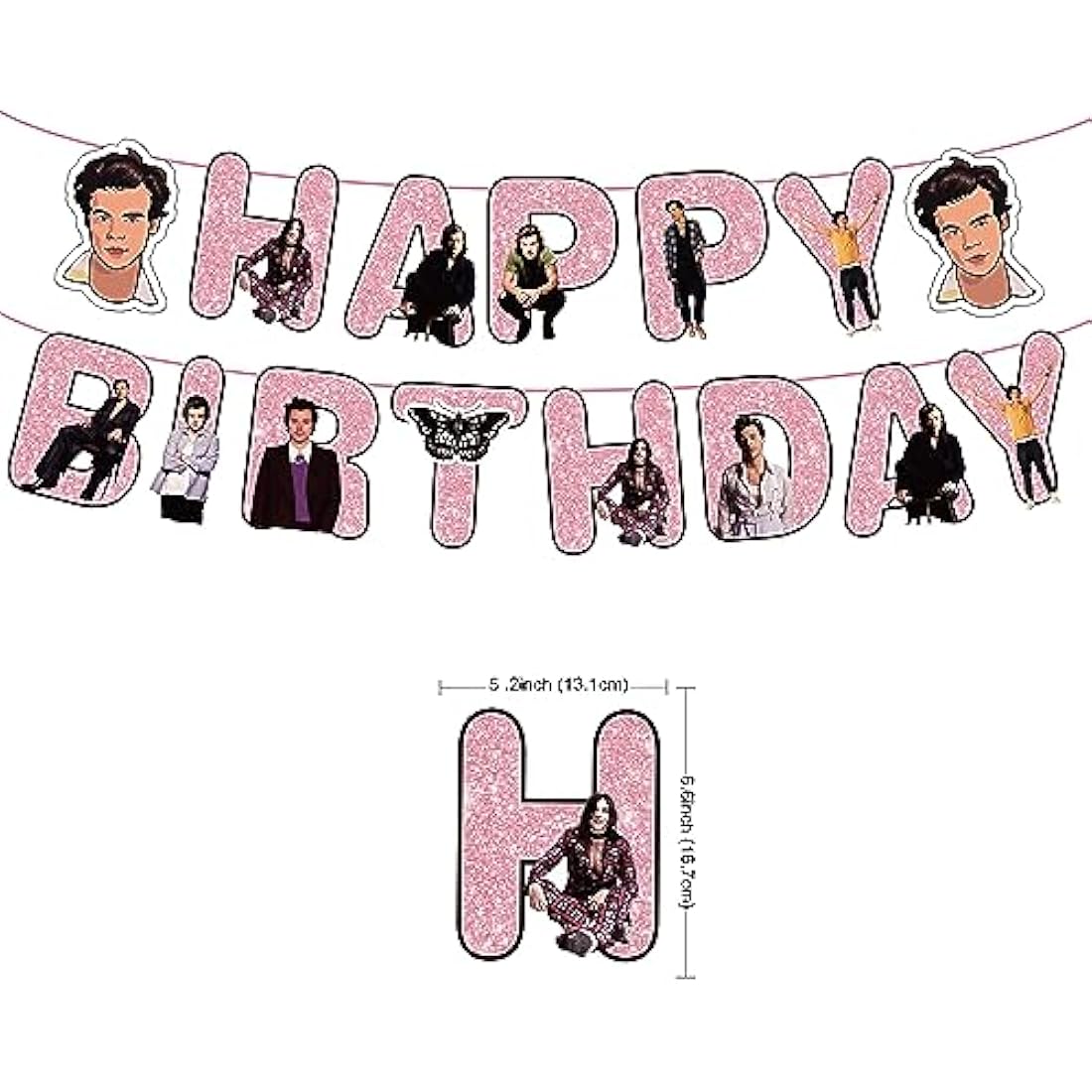Singer Birthday Party Decorations, Singer Party Supplies Music Star Happy Birthday Banners Balloons Cupcake Cake Toppers for Fans Girls