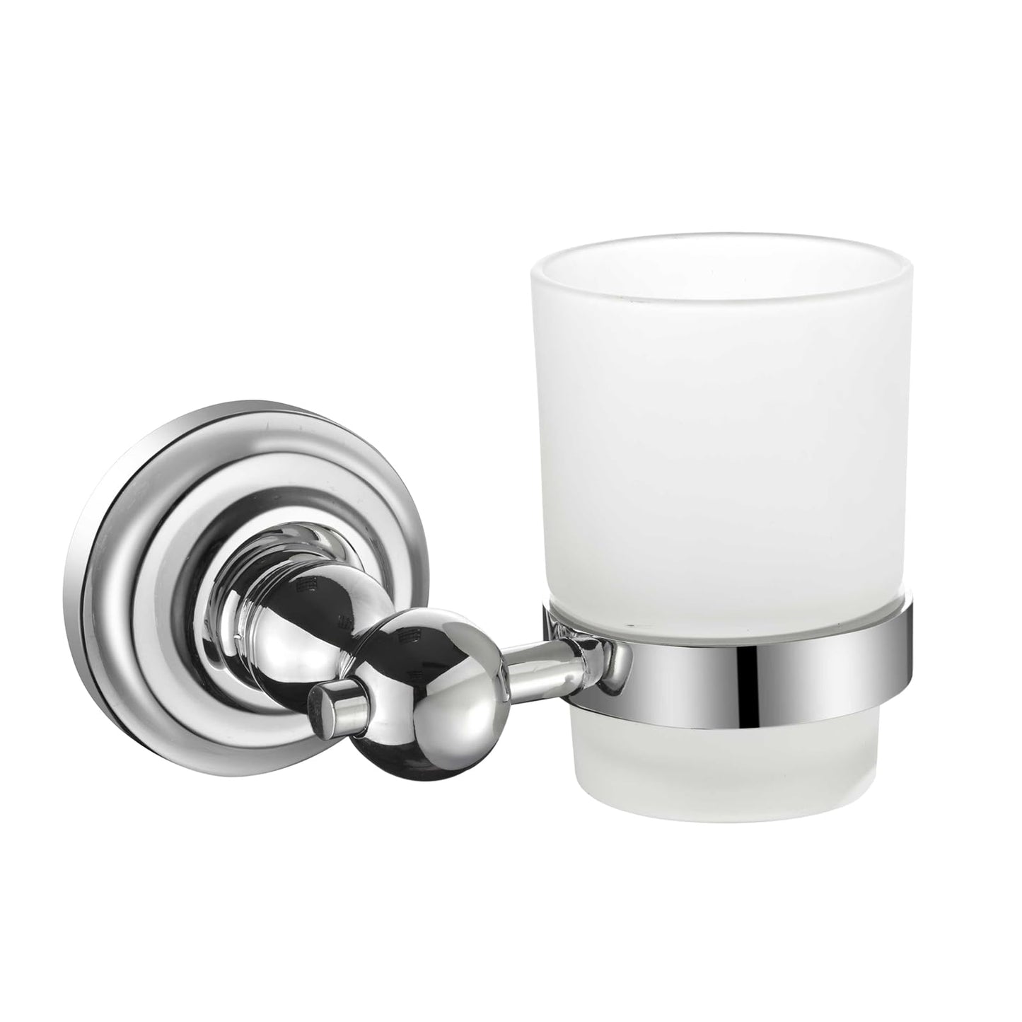 iBathUK Traditional Wall Mounted Toothbrush Round Holder Set Chrome, Stainless Steel 304 Durable and Corrosion Resistant Bathroom Accessories,
