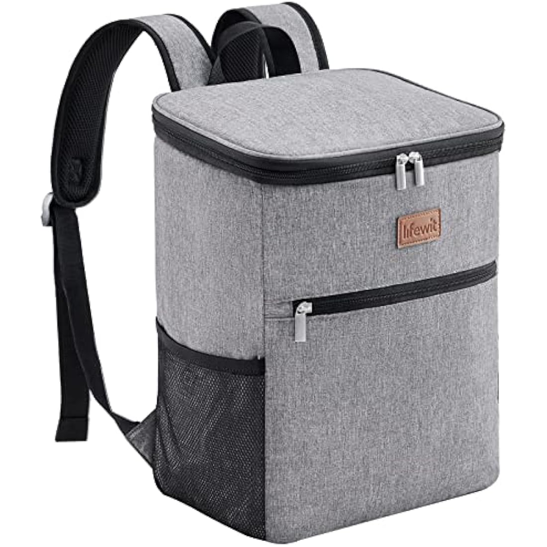 Lifewit Cooler Backpack Insulated Cool Bag Large Capacity Lunch Bag, Soft Cooler Lunch Box Soft-Sided Cooling Bag Backpack for Beach/Picnic/Camping/BBQ, Grey