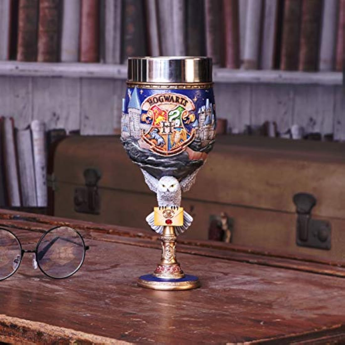 Nemesis Now Harry Potter Collectible Goblet, Polyresin, Blue, 19.5cm