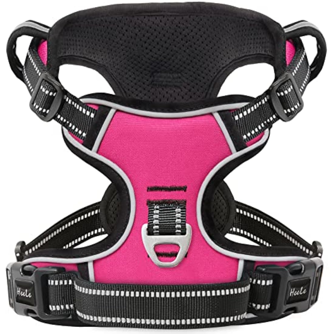 HEELE Dog Harness Dog Harness Small Dog No Pull Harness with Soft Handle Reflective Puppy Harness Adjustable, Rose, XS